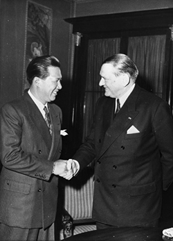 President Coty Receives Bao Dai