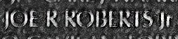 Engraving on The Wall of the name of Sergeant Joe R. Roberts, Jr., U.S. Army