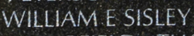 Name engraving of Private First Class William E. Sisley on The Wall