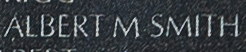 Engraved name on The Wall of Captain Albert Merriman Smith, Jr., U.S. Army