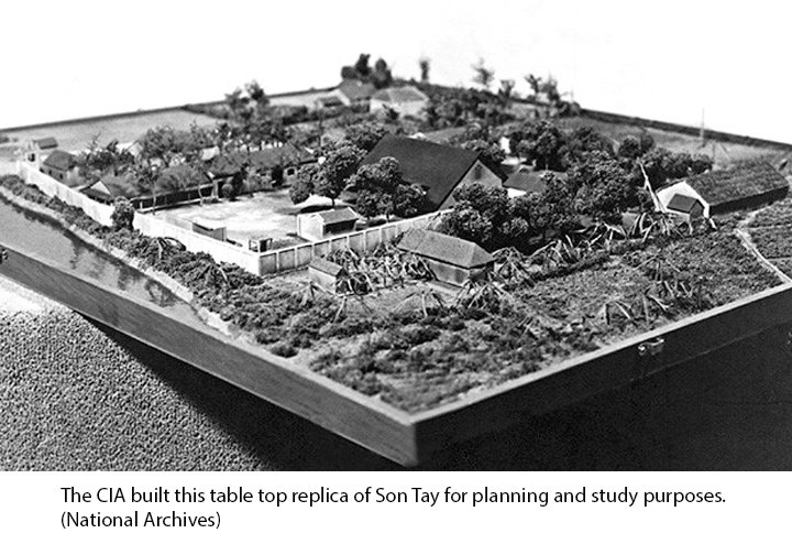 The CIA built this table top replica of Son Tay for planning and study purposes. (National Archives)