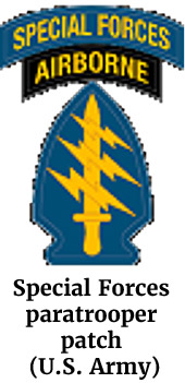 Special Forces paratrooper patch of the U.S. Arm