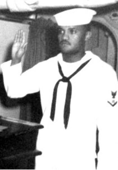 Storekeeper 1st Class Richard Cortez Cartwright, U.S. Navy, photographed during his shipboard reenlistment. (VVMF)Buried with full military honors in 1988, the remains of Major Robert C. Edmunds, Jr., rest in Arlington National Cemetery. (U.S. Army)