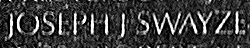 Engraved name on The Wall of Private First Class Joseph J. Swayze, U.S. Army
