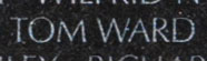 Ward's name inscribed on the Vietnam War Memorial Wall