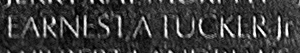 Engraved name on The Wall of Specialist Four Earnest Alfred Tucker, Jr., U.S. Army