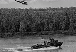 UH-1 Helicopter Provides Air Cover