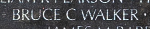 Captain Bruce Charles Walker's name inscribed on The Wall