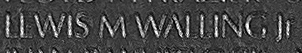 Engraved name on The Wall of Second Lieutenant Lewis Metcalfe Walling, Jr., U.S. Army