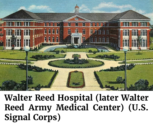 Graphic of the Walter Reed Hospital (later named Walter Reed Army Medical Center) (U.S. Signal Corps)