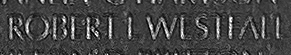 Engraved name on The Wall of Airman First Class Robert Lee Westfall, USAF