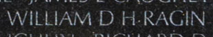 Ragin's name inscribed on the Vietnam War Memorial Wall