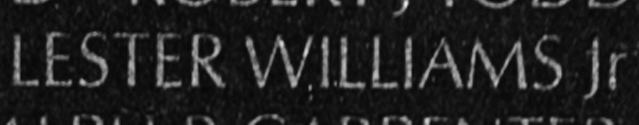 Specialist 4 Lester Williams Jr.'s name inscribed on The Wall.