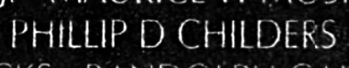childers's name engraved in the Wall