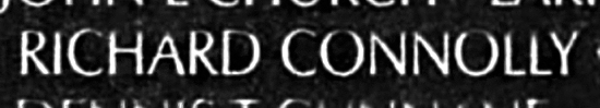 Connolly's name engraved in the Wall