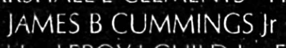 cummings's name engraved in the Wall