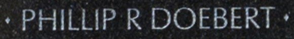 doebert's name engraved in the Wall