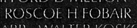 Fobair's name inscribed on the Vietnam War Memorial Wall