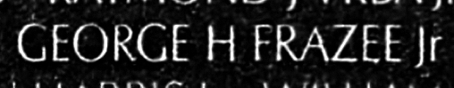 frazee's name engraved in the Wall