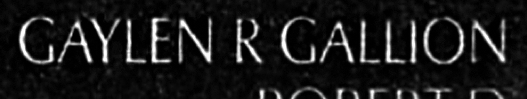 gallion's name engraved in the Wall
