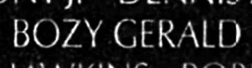 Gerald's name engraved in the Wall