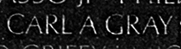 Gray's name inscribed on the Wall