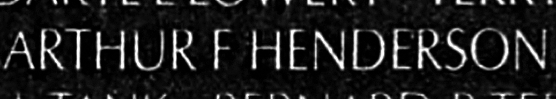 henderson's name engraved in the Wall