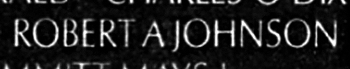 Johnson's name engraved in the Wall