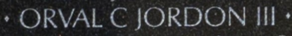 jordon's name engraved in the Wall