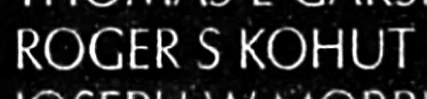 kohut's name engraved in the Wall