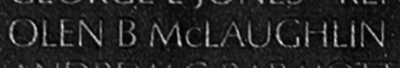 McLaughlin's name inscribed on the Vietnam War Memorial Wall