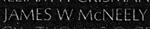 McNeely's name inscribed on the Wall