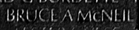 McNeil's name inscribed on the Wall
