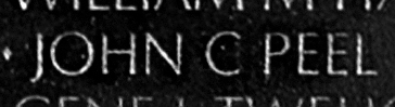Peel's name inscribed on the Wall