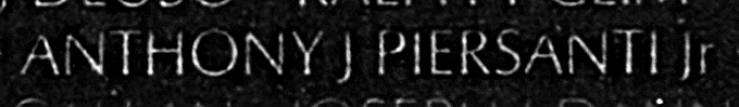 Piersanti Jr's name inscribed on the Wall