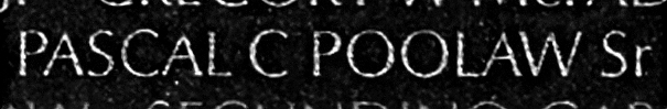Poolaw's name inscribed on the Wall