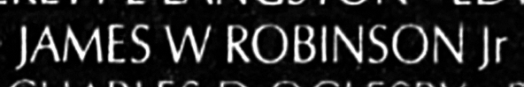Robinson's name engraved in the Wall
