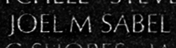 Sabel's name inscribed on the Vietnam War Memorial Wall