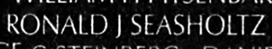 Seasholtz's name engraved in the Wall