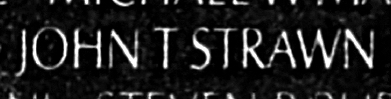 Strawn's name engraved in the Wall