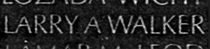 Walker's name inscribed on the Wall