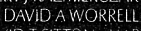 worrell's name engraved in the Wall