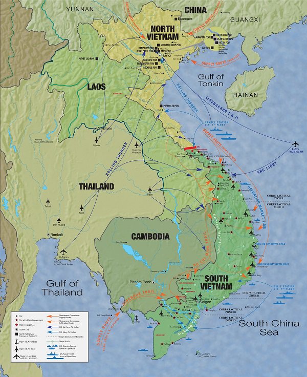 Map Of Vietnam Map Of Vietnam Vietnam War Commemoration
